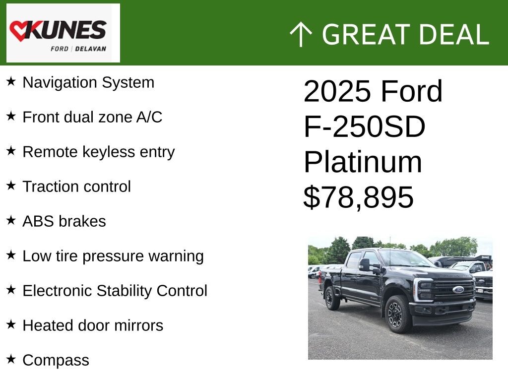 Certified 2025 Ford F-250 Platinum Truck Crew Cab