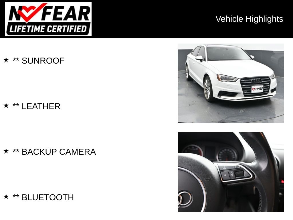 Certified 2016 Audi A3 Sedan Premium with VIN WAUA7GFFXG1118028 for sale in Delavan, WI