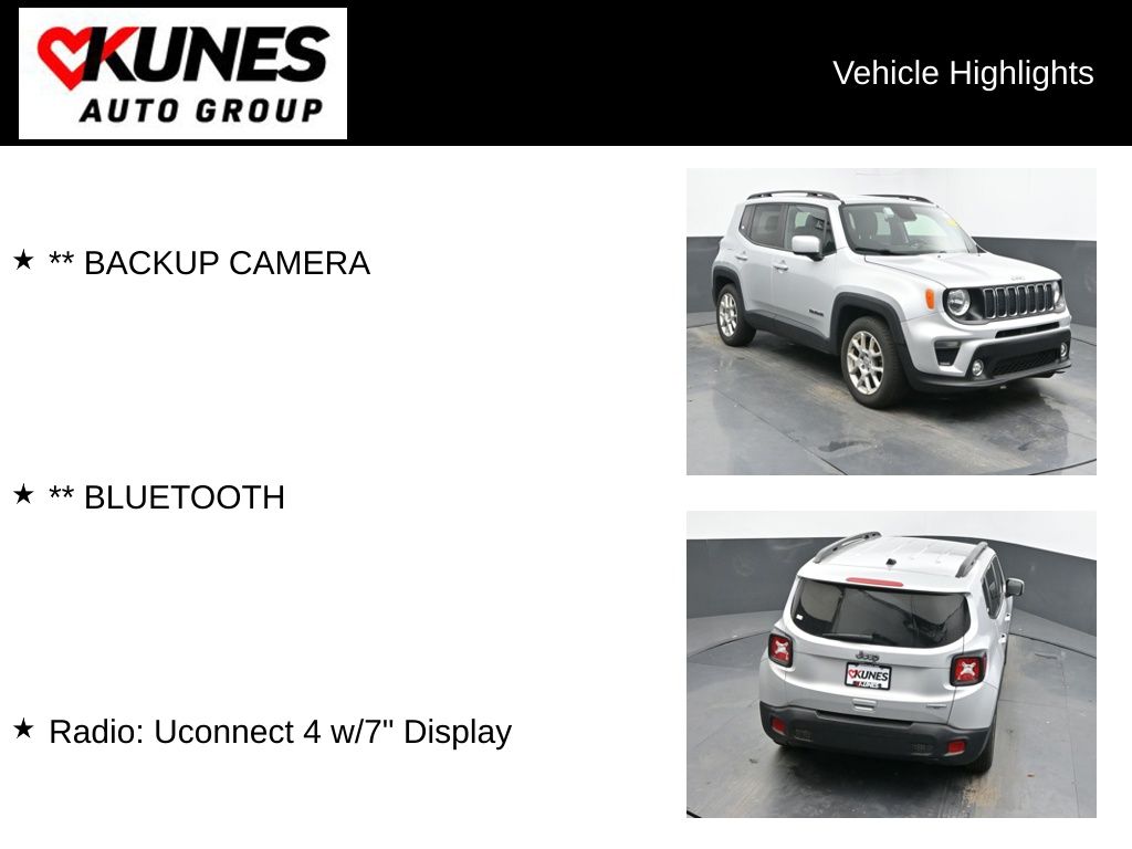 Used 2020 Jeep Renegade Latitude with VIN ZACNJABB7LPL26803 for sale in Delavan, WI