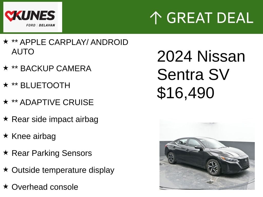 Certified 2024 Nissan Sentra SV Sedan