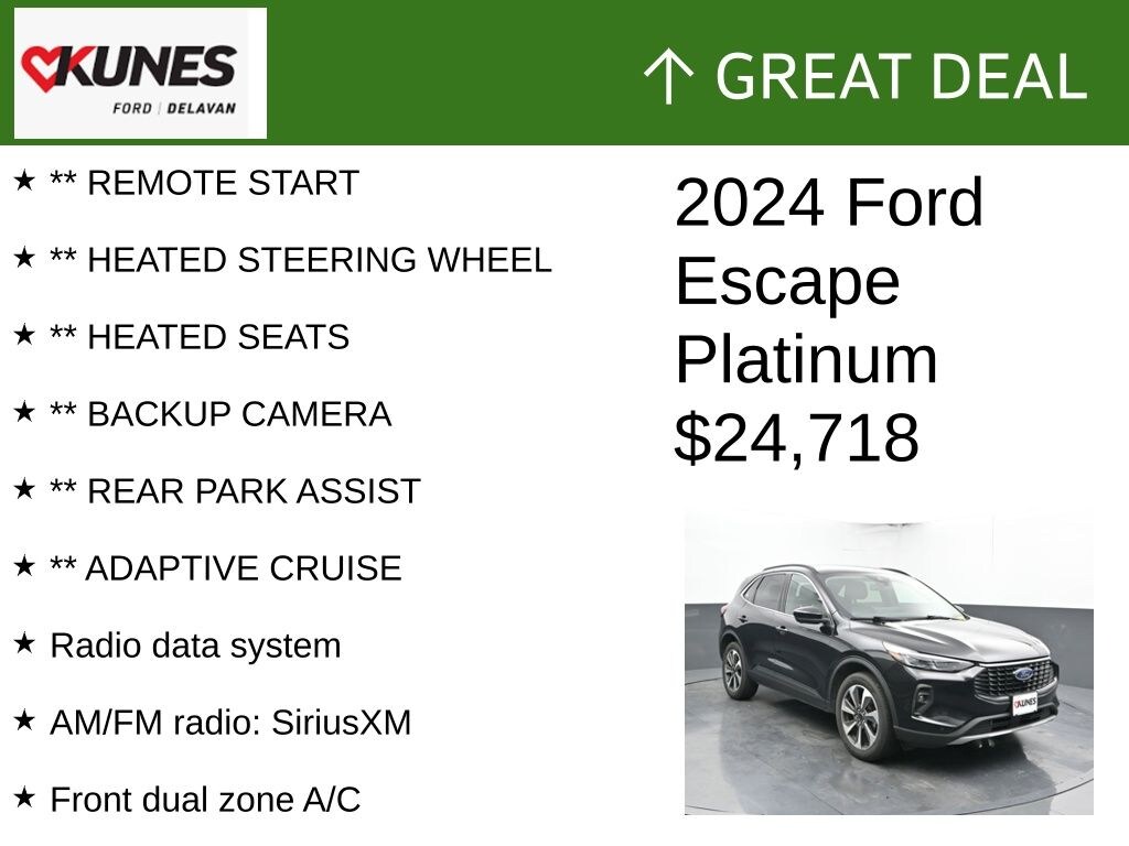 Certified 2024 Ford Escape Platinum SUV