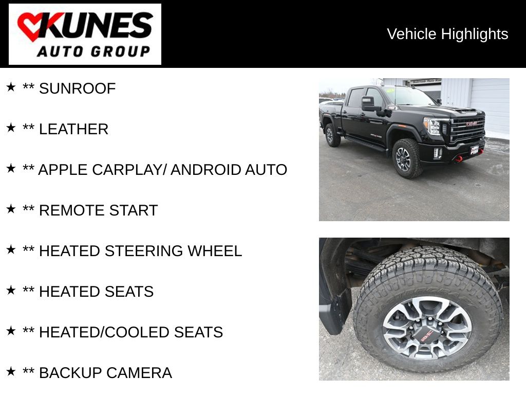 Used 2021 GMC Sierra 3500HD AT4 with VIN 1GT49VEY4MF144706 for sale in Delavan, WI