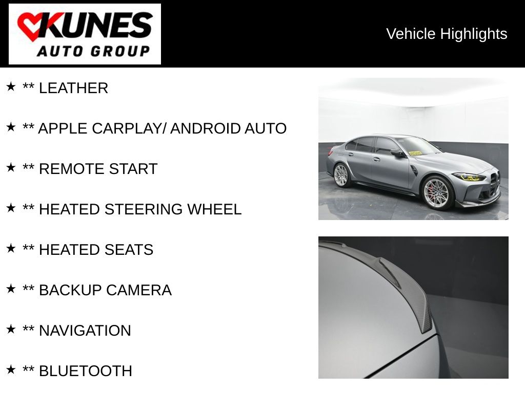 Certified 2024 BMW M3 Sedan Base with VIN WBS43AY00RFS31132 for sale in Delavan, WI