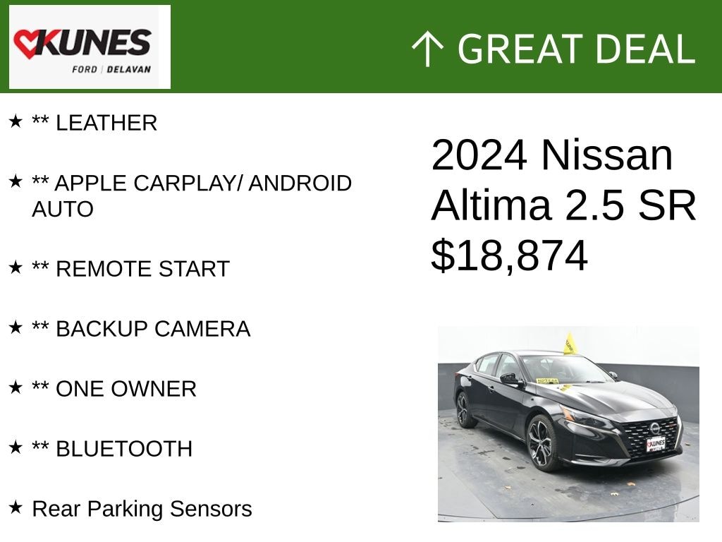 Certified 2024 Nissan Altima 2.5 SR Sedan
