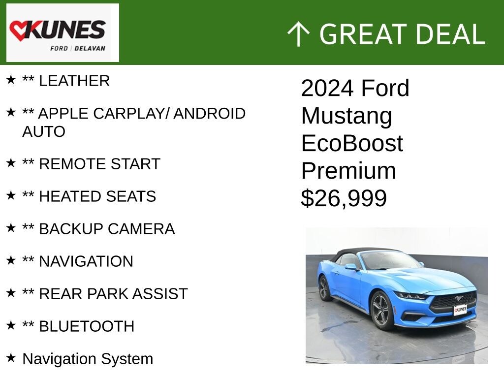 Used 2024 Ford Mustang Ecoboost Premium Convertible