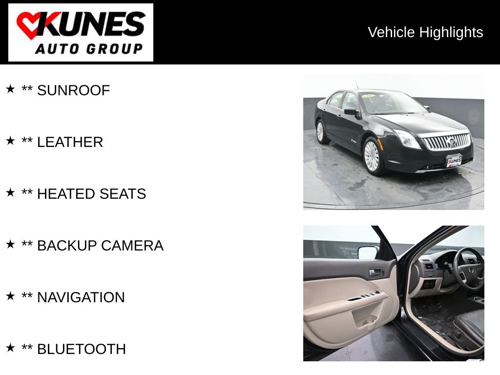 Used 2010 Mercury Milan Hybrid with VIN 3MEDM0L38AR639254 for sale in Delavan, WI