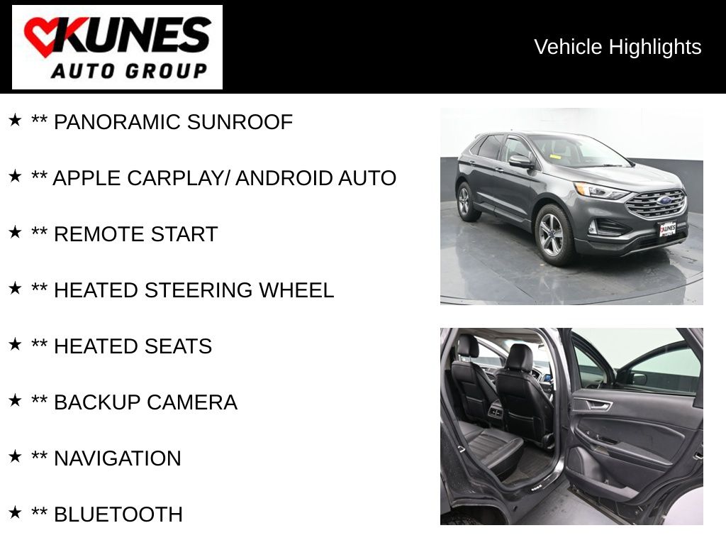 Used 2020 Ford Edge SEL with VIN 2FMPK4J90LBB12843 for sale in Delavan, WI