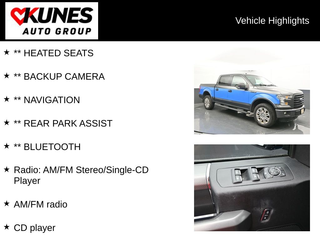 Used 2016 Ford F-150 XLT with VIN 1FTEW1EF1GFC77190 for sale in Delavan, WI