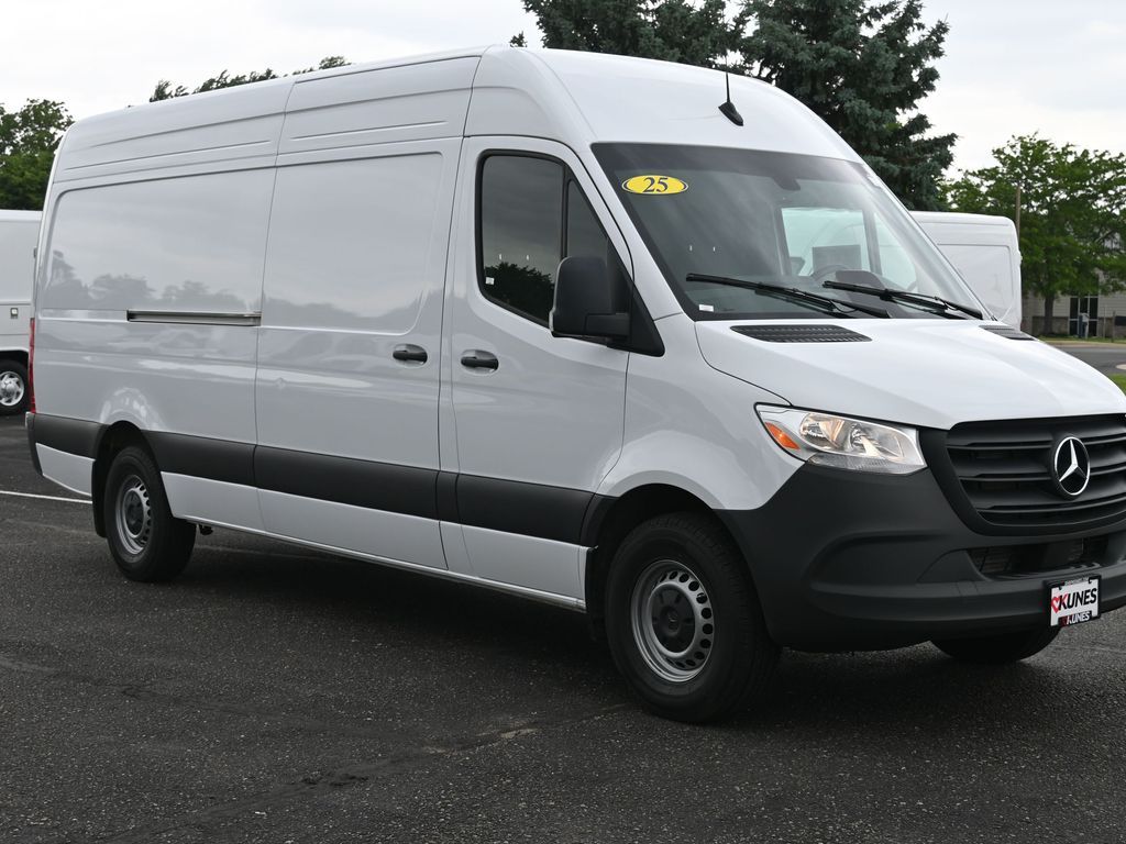 Certified 2025 Mercedes-Benz Sprinter Cargo Van Base with VIN W1Y4KCHY6ST201471 for sale in Delavan, WI