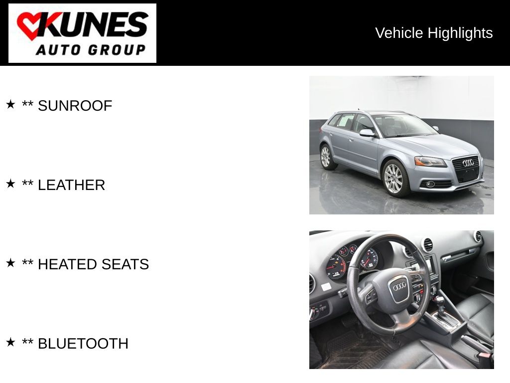 Used 2012 Audi A3 Premium with VIN WAUKJAFM5CA082289 for sale in Delavan, WI