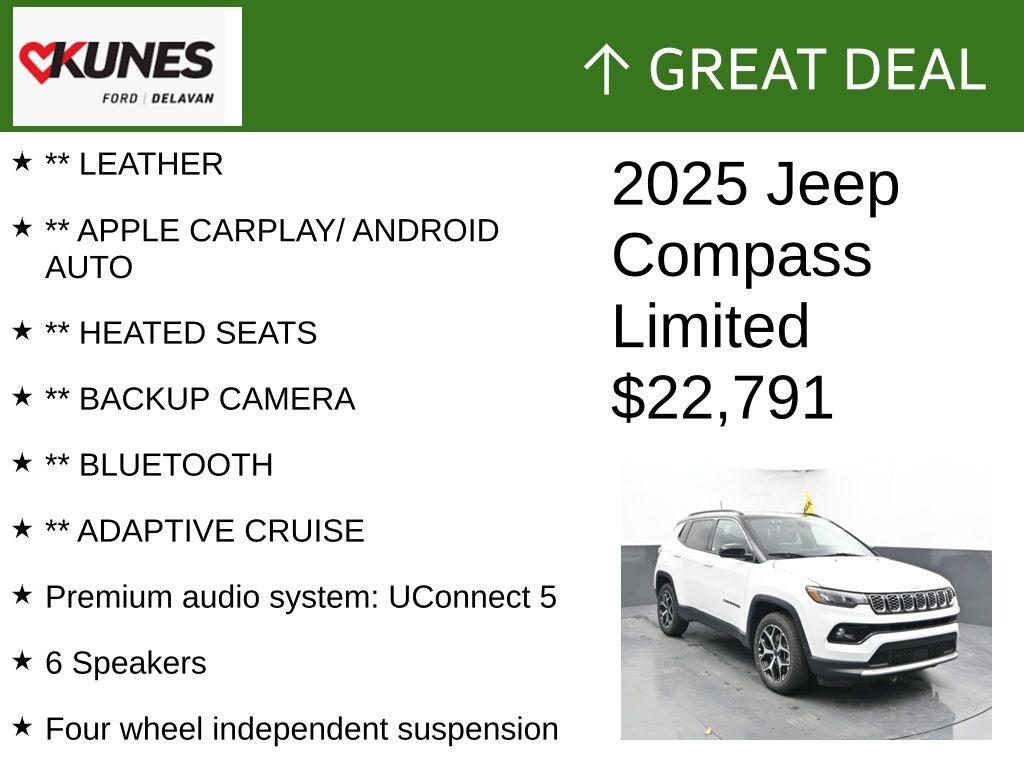 Certified 2025 Jeep Compass Limited SUV
