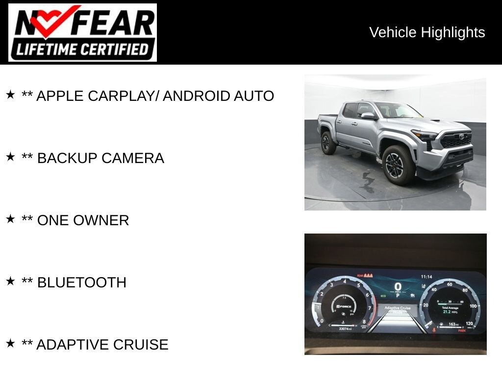 Certified 2024 Toyota Tacoma TRD Sport Truck Double Cab