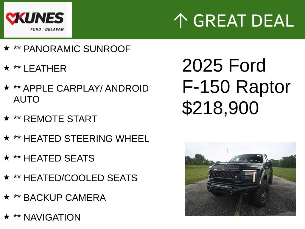 Certified 2025 Ford F-150 Raptor Shelby Baja R Truck SuperCrew Cab