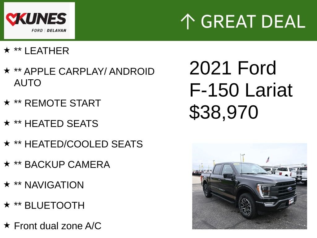 Certified 2021 Ford F-150 Lariat Truck SuperCrew Cab