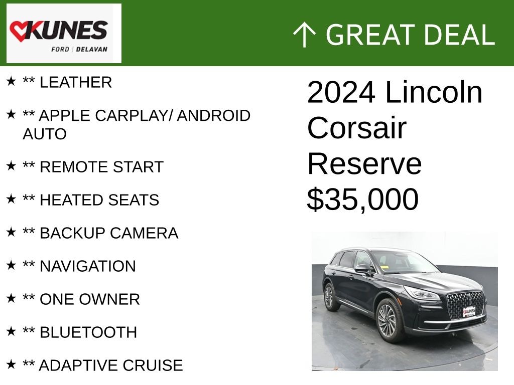 Certified 2024 Lincoln Corsair Reserve SUV