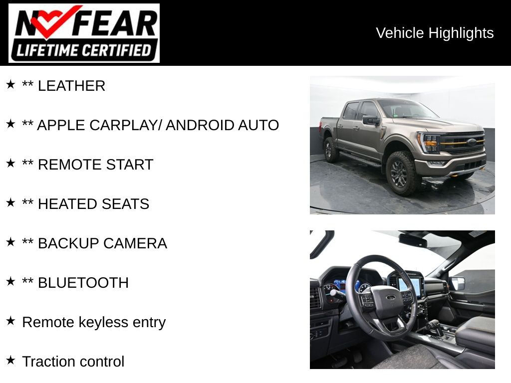 Used 2022 Ford F-150 Tremor with VIN 1FTEW1E8XNFC35986 for sale in Delavan, WI
