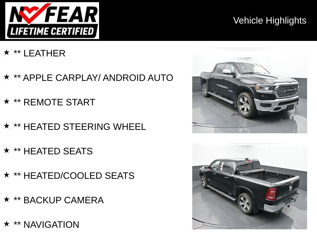 Certified 2019 Ram 1500 Laramie Truck Crew Cab