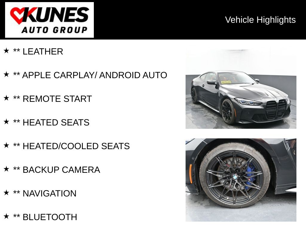 Certified 2024 BMW M4 Coupe Base with VIN WBS43AZ03RCN54848 for sale in Delavan, WI