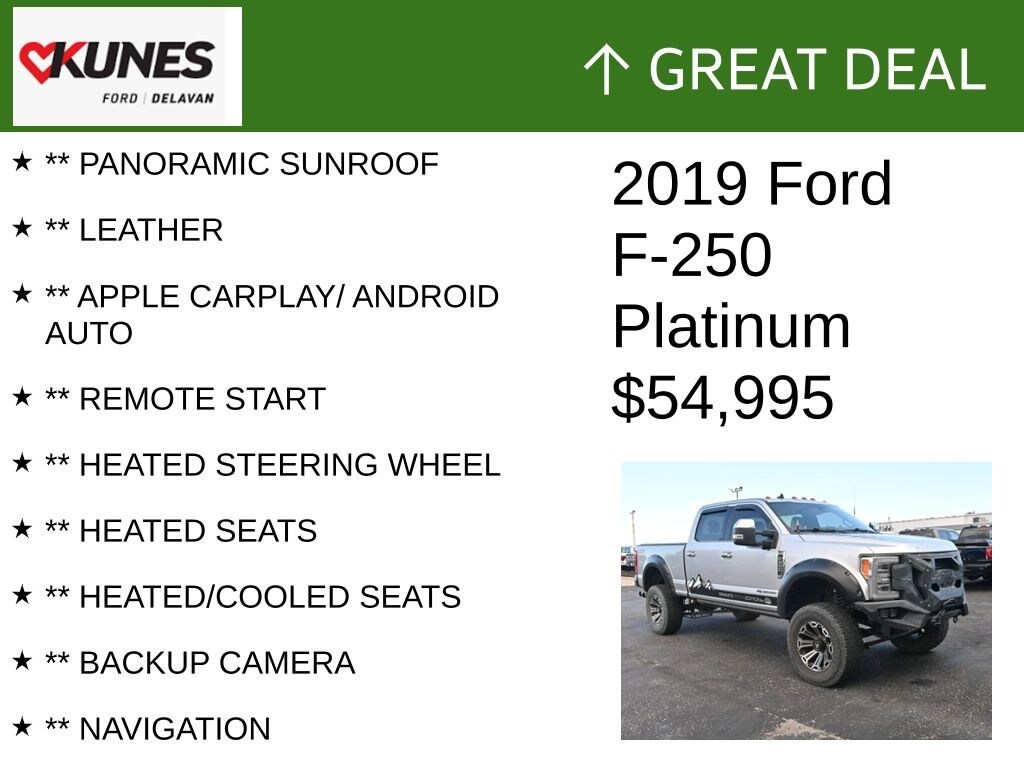 Certified 2019 Ford F-250 Platinum Granite Rock Edition Truck Crew Cab