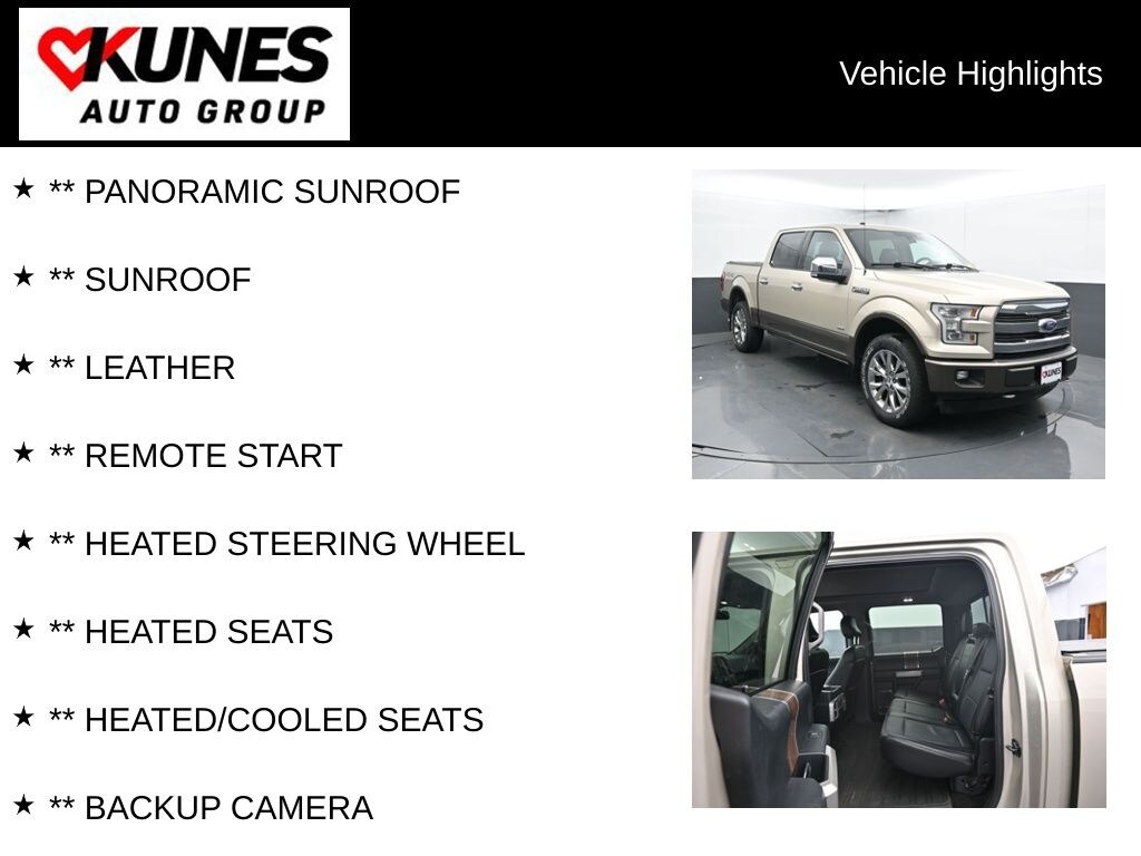 Used 2017 Ford F-150 Lariat Truck SuperCrew Cab