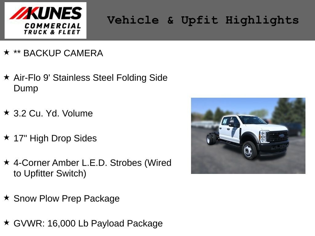 New 2026 Ford F-450 Chassis XL Dump Truck Truck Crew Cab
