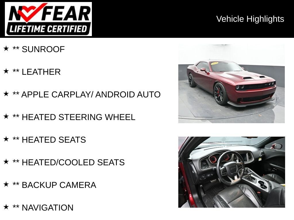 Certified 2019 Dodge Challenger SRT Hellcat Redeye LOW Miles!!! Coupe