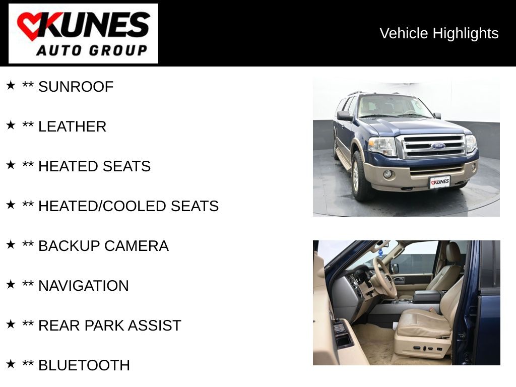 Used 2014 Ford Expedition XLT with VIN 1FMJK1J57EEF44984 for sale in Delavan, WI