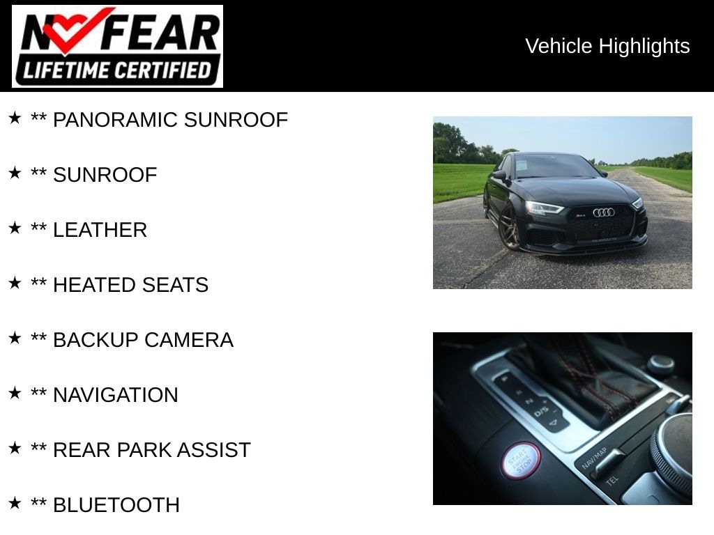 Used 2018 Audi RS 3 2.5T Quattro Sedan