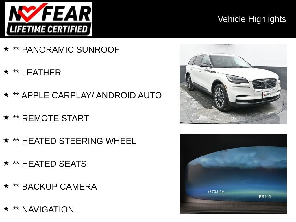 Certified 2023 Lincoln Aviator Standard SUV