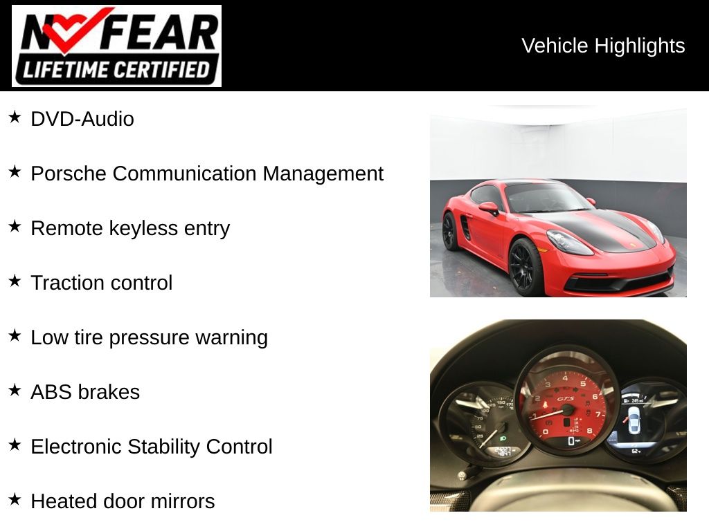 Used 2018 Porsche 718 GTS with VIN WP0AB2A89JK279307 for sale in Delavan, WI