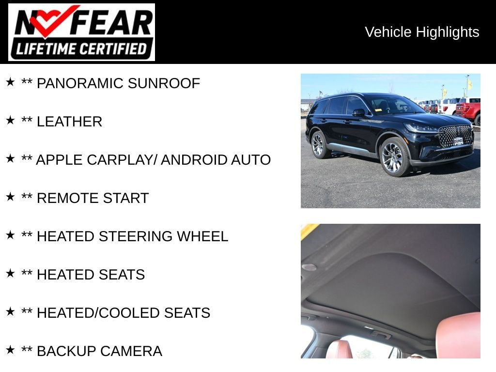 Certified 2025 Lincoln Aviator Reserve SUV