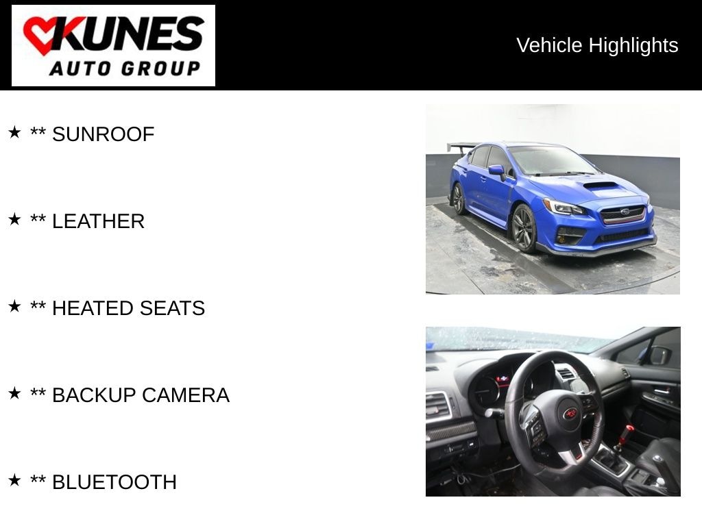 Used 2017 Subaru WRX Limited Sedan