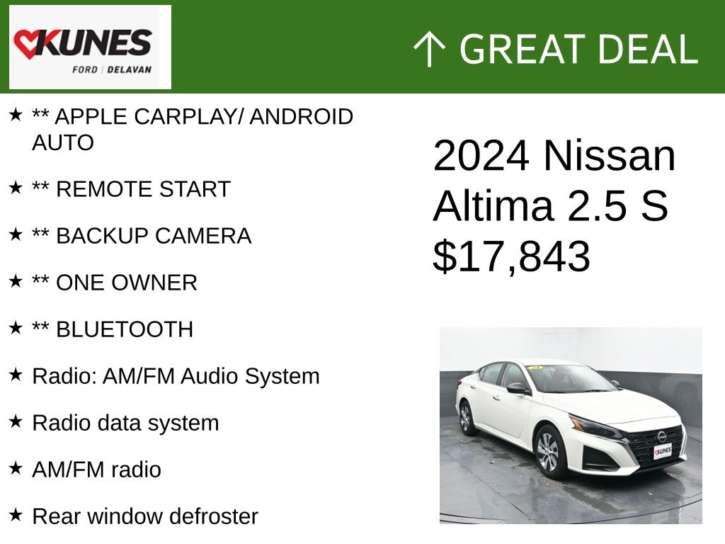 Certified 2024 Nissan Altima 2.5 S Sedan