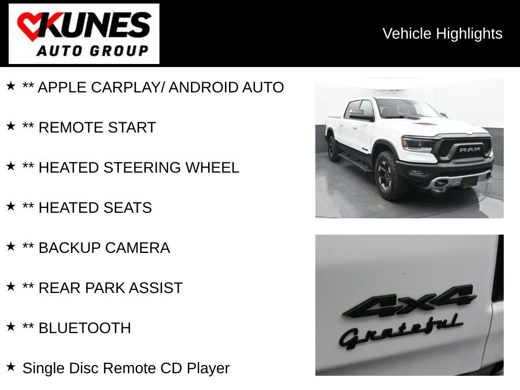 Used 2019 Ram 1500 Rebel Truck Crew Cab
