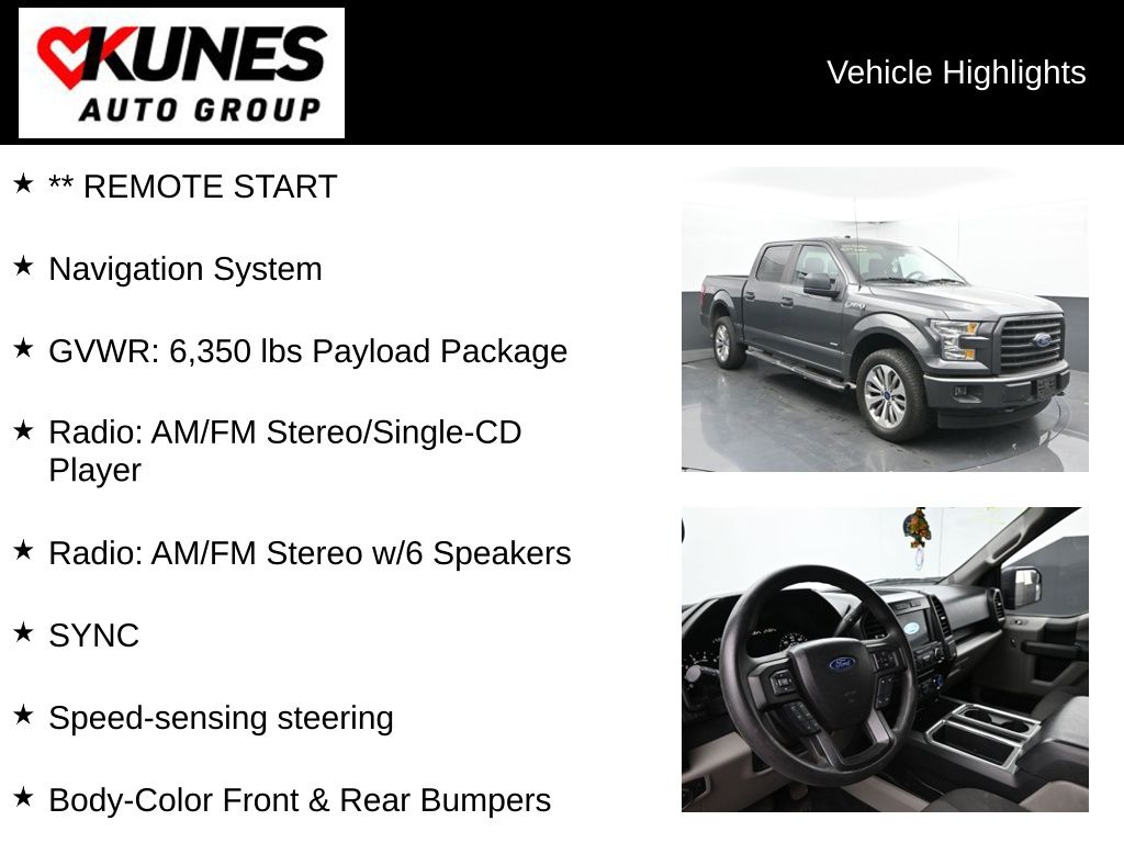 Used 2017 Ford F-150 XL with VIN 1FTEW1EP8HFB88792 for sale in Delavan, WI