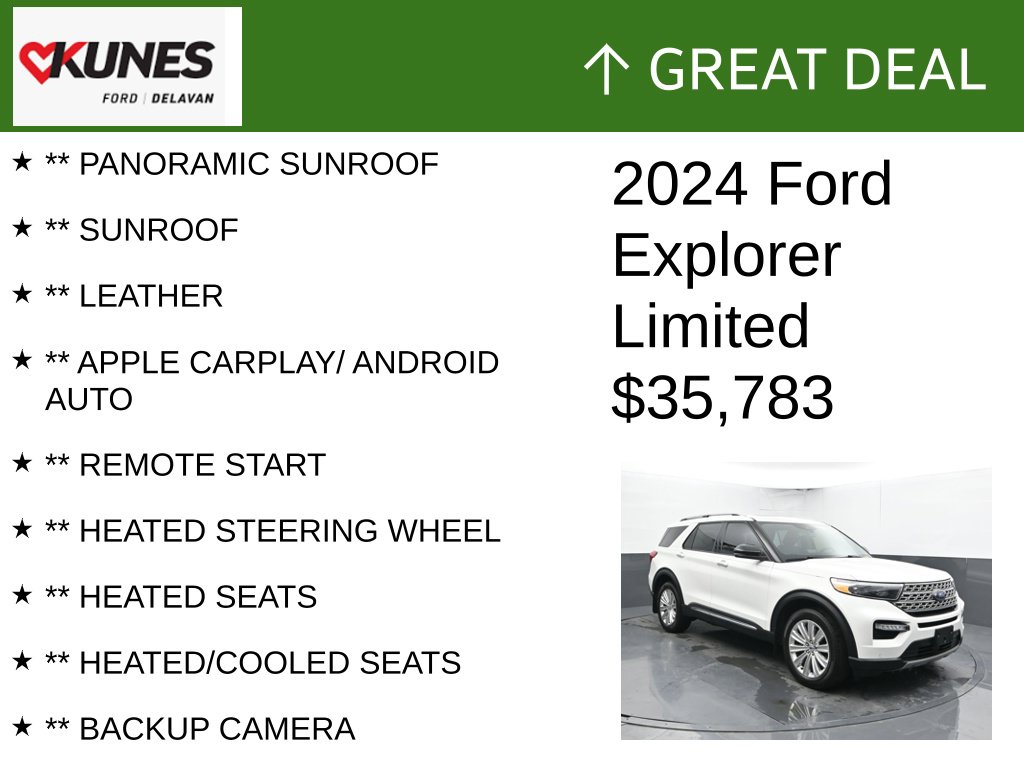 Certified 2024 Ford Explorer Limited SUV