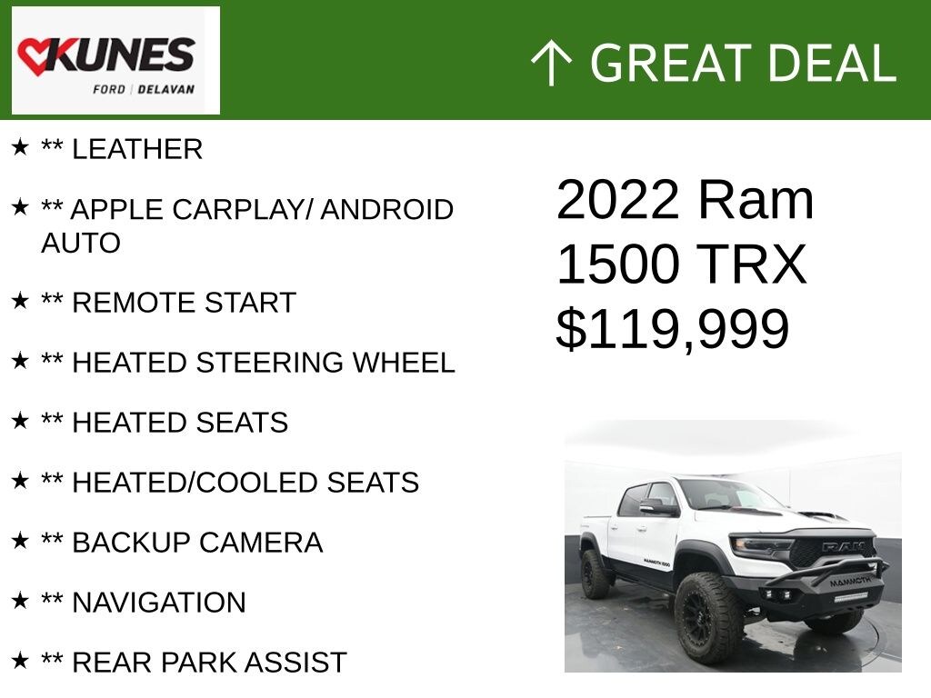 Certified 2022 Ram 1500 TRX Hennessey Mammoth 1000 Truck Crew Cab