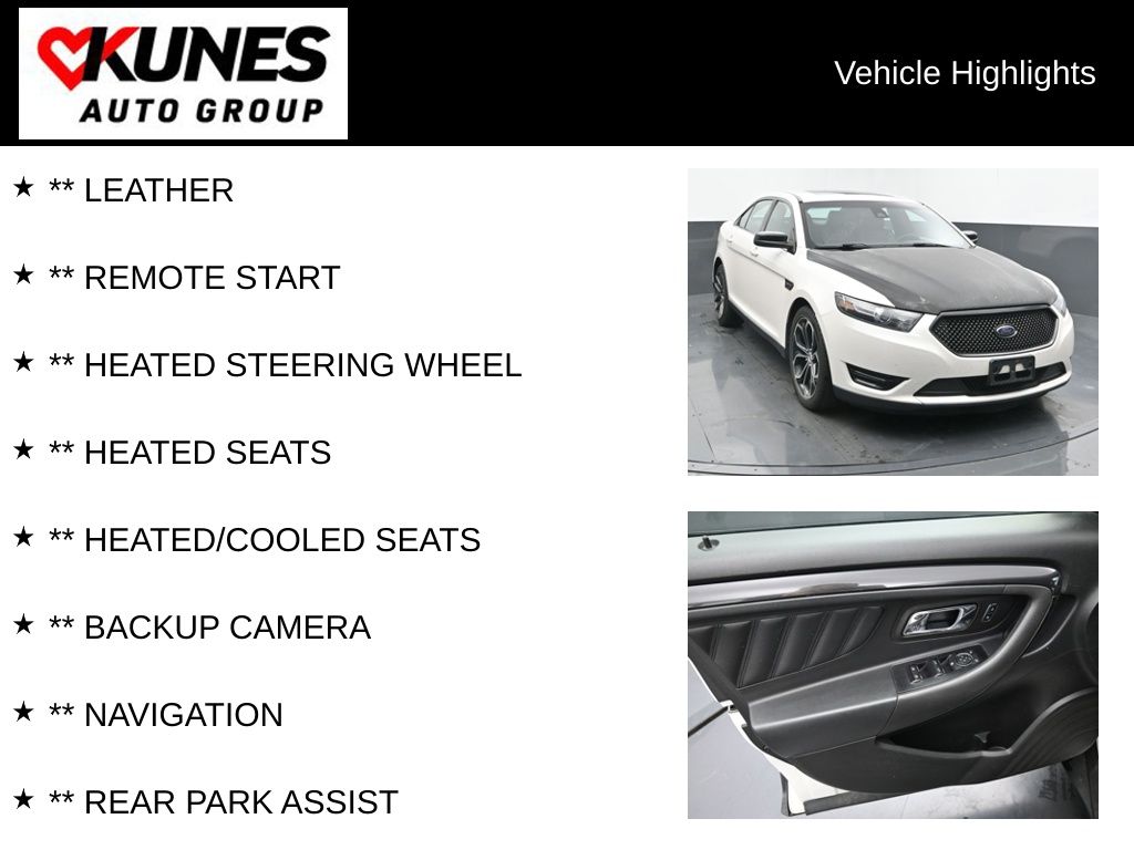 Used 2017 Ford Taurus SHO with VIN 1FAHP2KT2HG129822 for sale in Delavan, WI