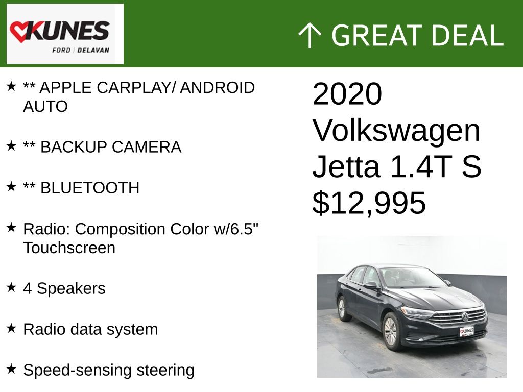 Certified 2020 Volkswagen Jetta S with VIN 3VWCB7BU0LM046054 for sale in Delavan, WI