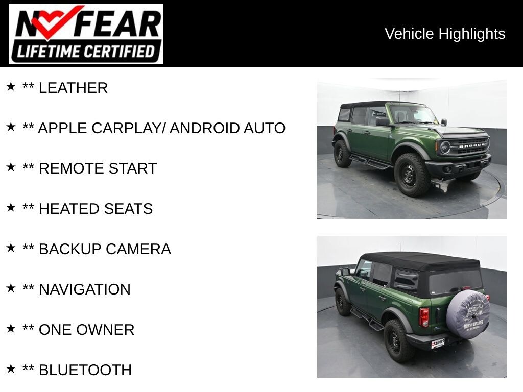 Certified 2023 Ford Bronco Black Diamond SUV