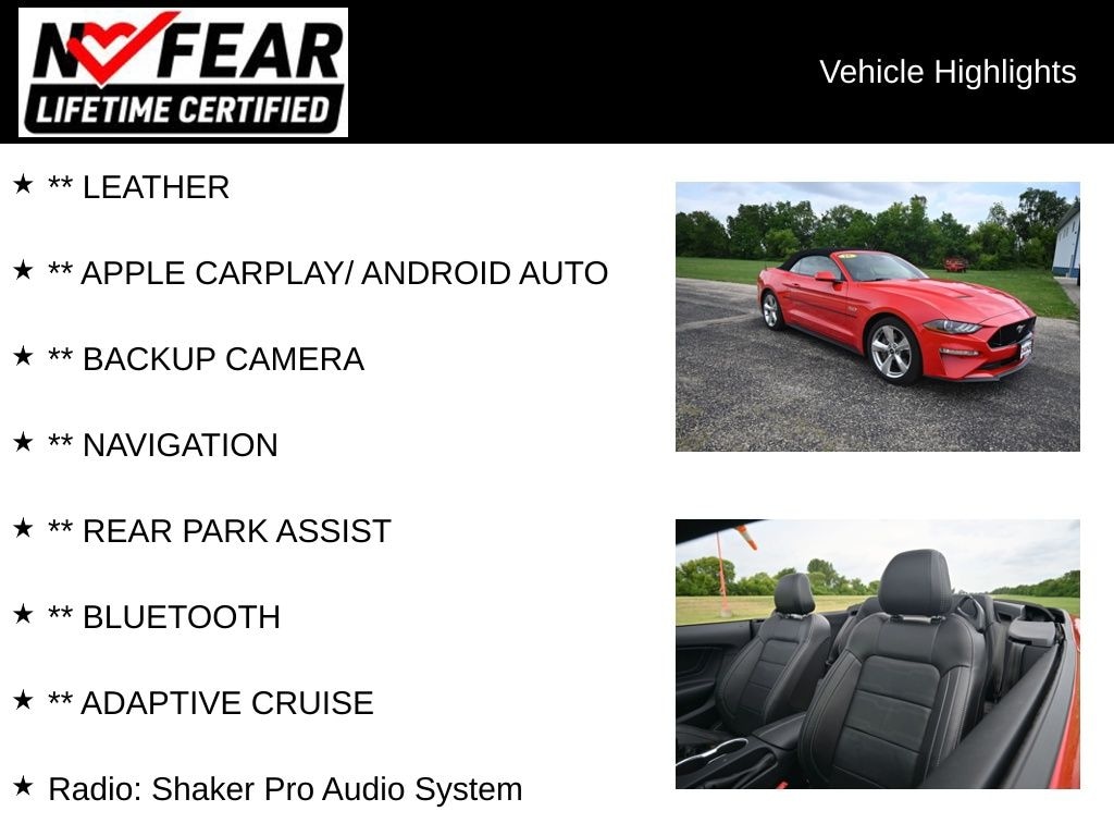 Certified 2018 Ford Mustang GT Premium Convertible