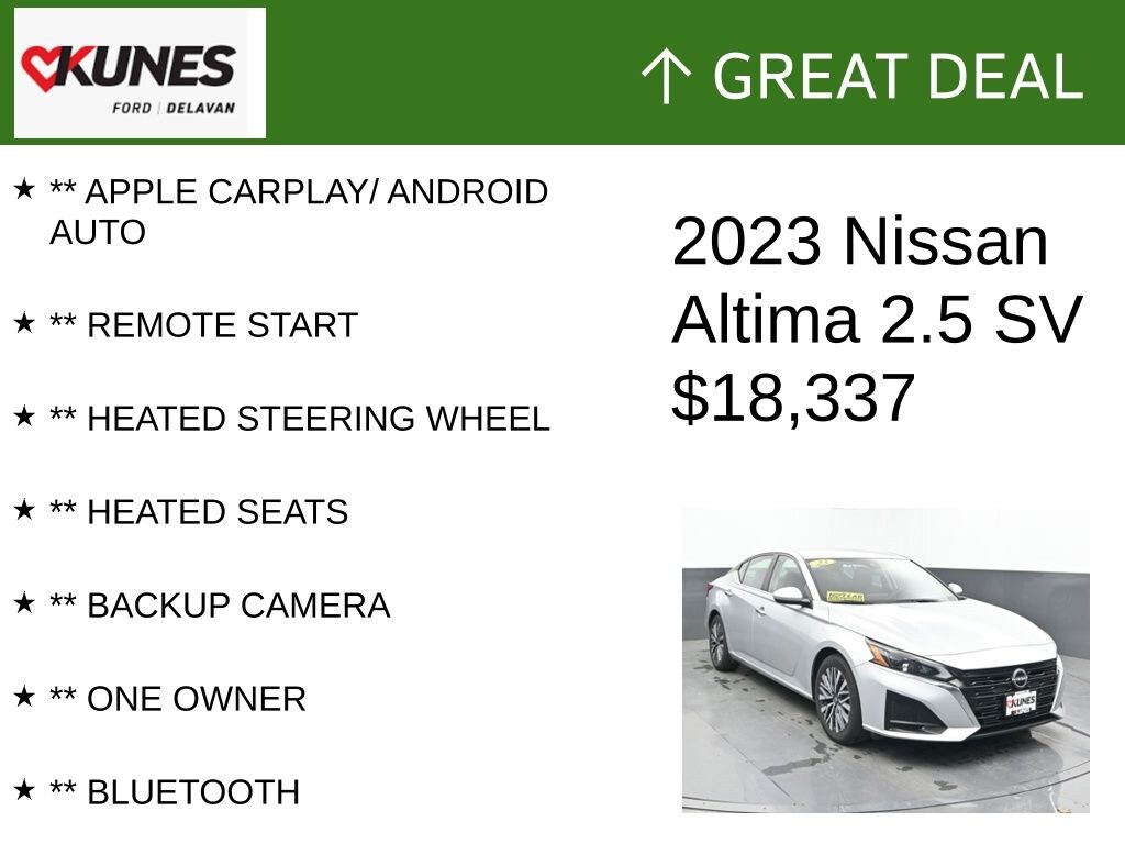 Certified 2023 Nissan Altima 2.5 SV Sedan