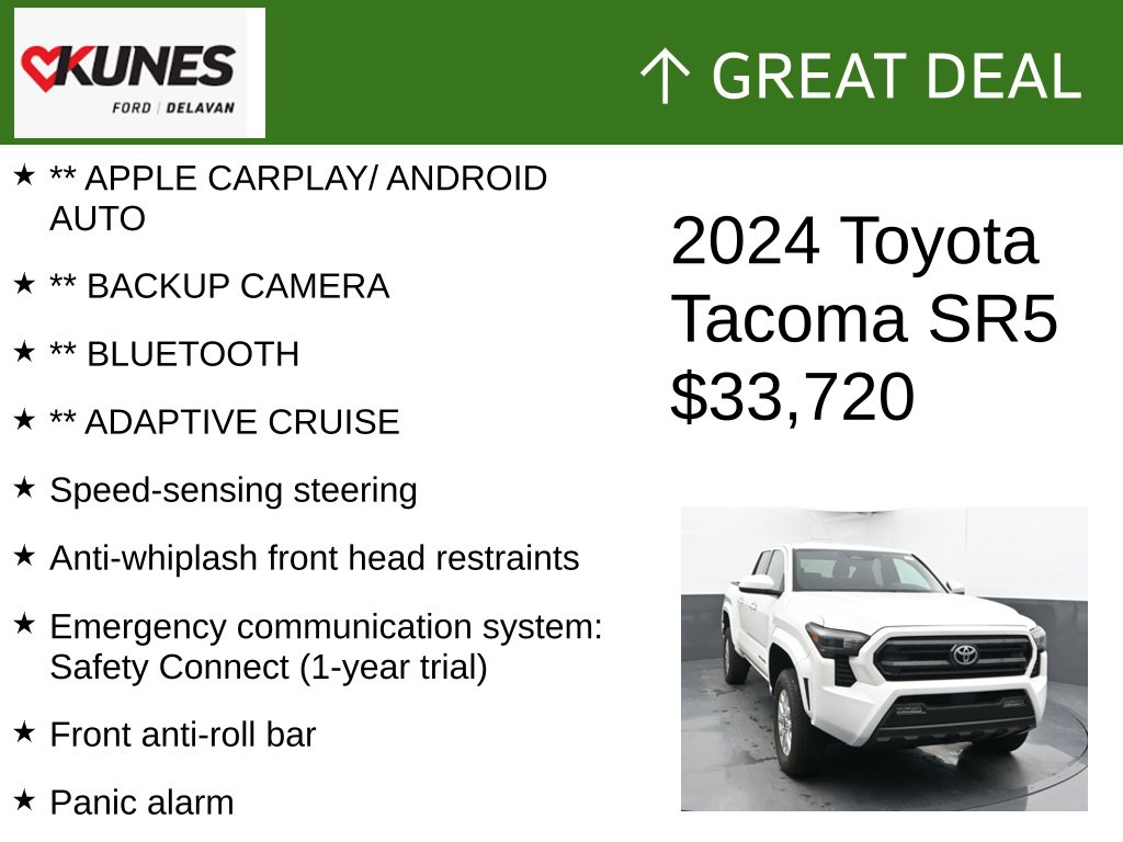 Certified 2024 Toyota Tacoma SR5 Truck Double Cab
