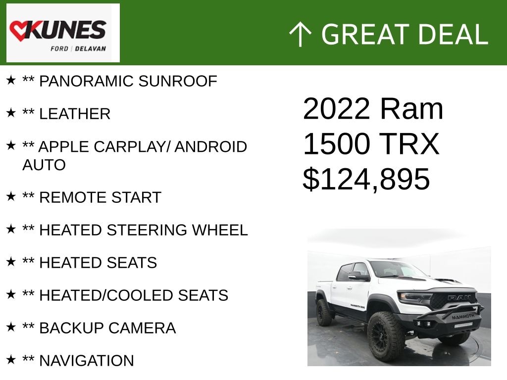 Certified 2022 Ram 1500 TRX Hennessey Mammoth 1000 Truck Crew Cab