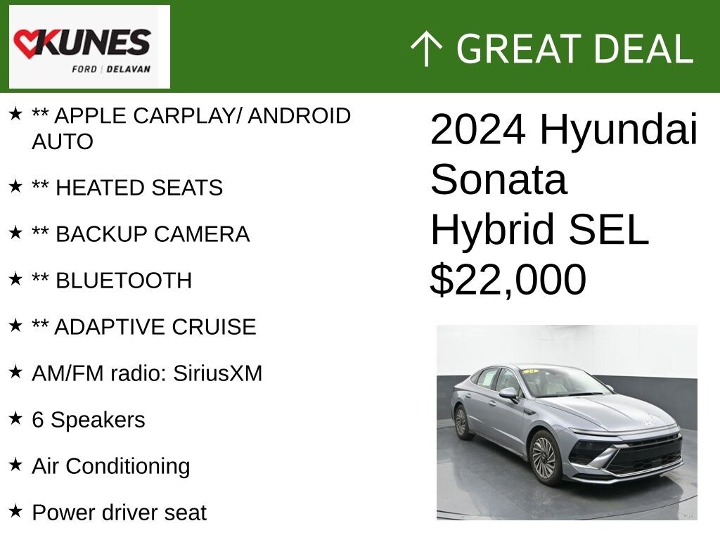 Used 2024 Hyundai Sonata Hybrid SEL Sedan