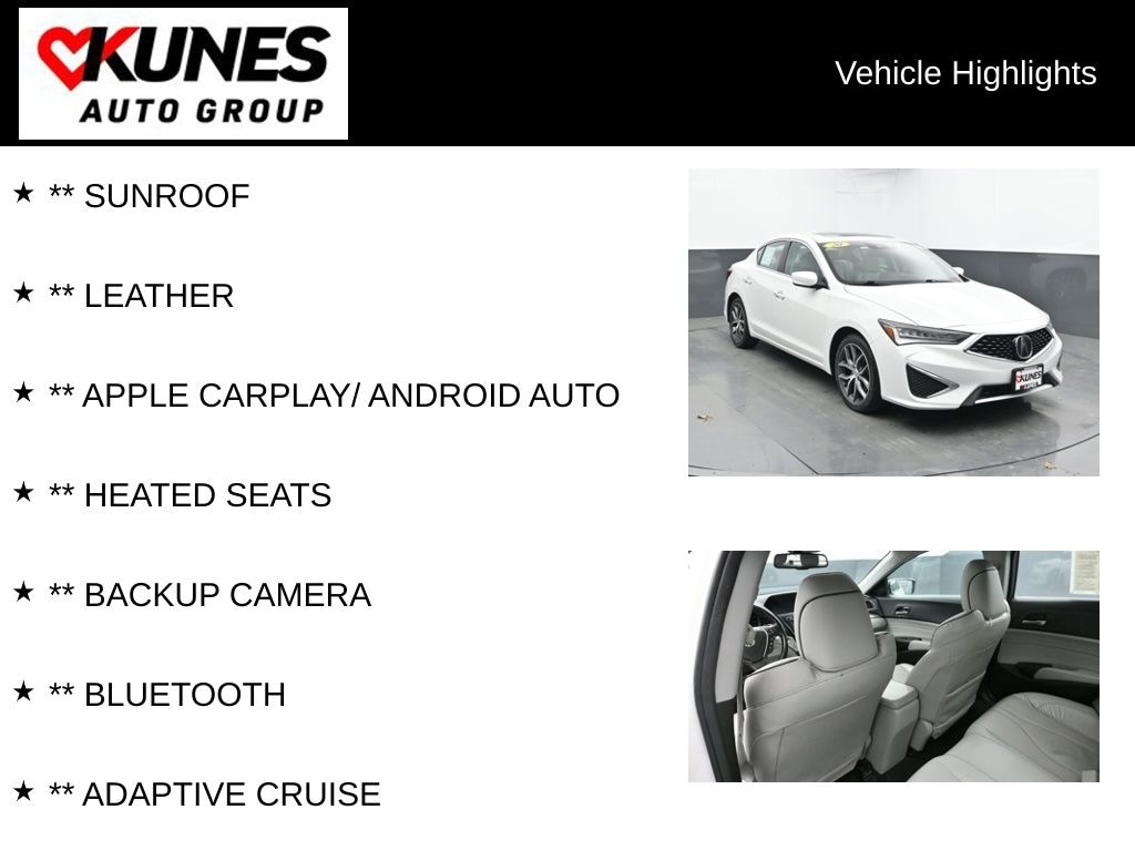 Used 2020 Acura ILX Premium Package Sedan