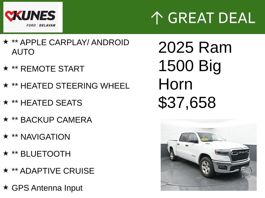 Certified 2025 Ram 1500 Big Horn/Lone Star Truck Crew Cab