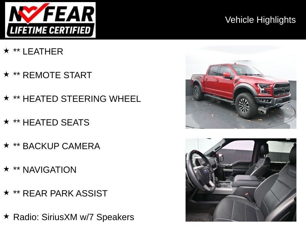 Used 2020 Ford F-150 Raptor Truck SuperCrew Cab