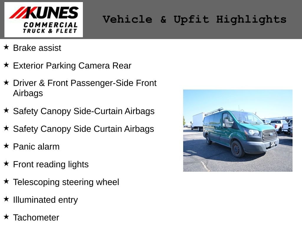 Used 2017 Ford Transit-150 w/60/40 Pass-Side Cargo-Doors Van Low Roof Cargo Van