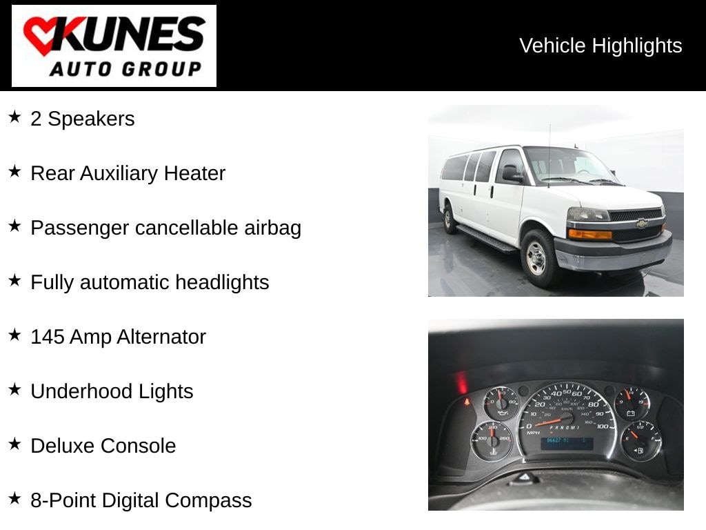 Used 2010 Chevrolet Express 3500 LT Van Extended Passenger Van